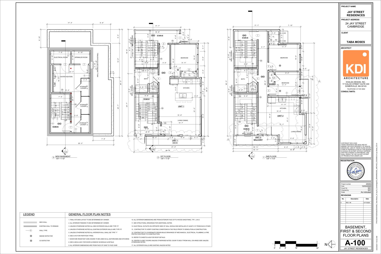 Units 1 and 2 floor plans